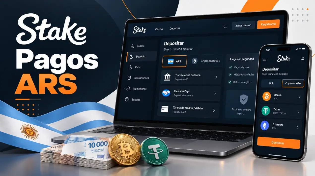 Pagos de Stake Argentina en pesos y criptomonedas